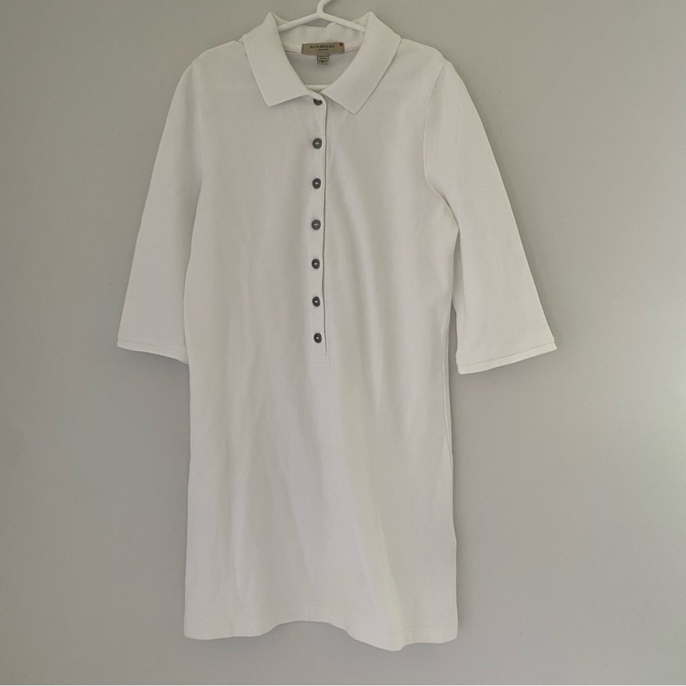 Vintage Burberry London Long Basic White Short Sleeves Top Size S - Picture 6 of 9